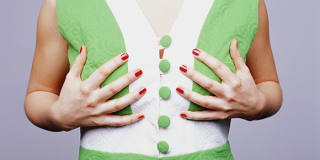 woman concerned about her breast health