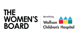 side by side logo for Wolfson Children's Hospital and The Women's Board