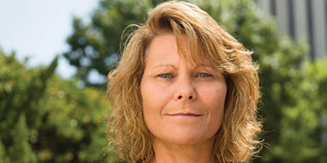 closeup of smiling woman