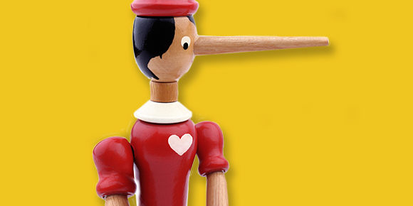 photo of pinocchio to illustrate fibs