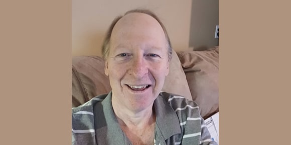 a photo of Dennis Sanderson, a Baptist Health patient who tells the story of his unusual condition and life-saving medical care.