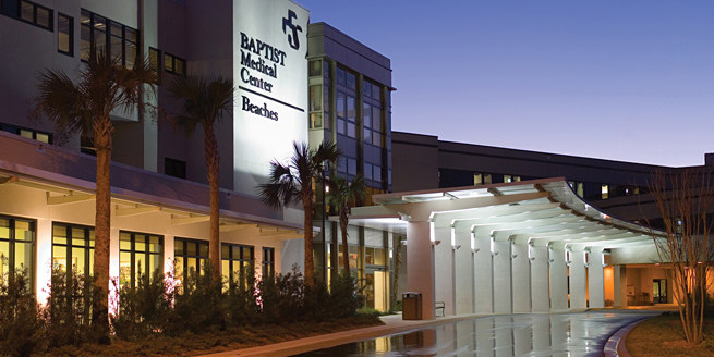 front entrance of Baptist Medical Center Beaches