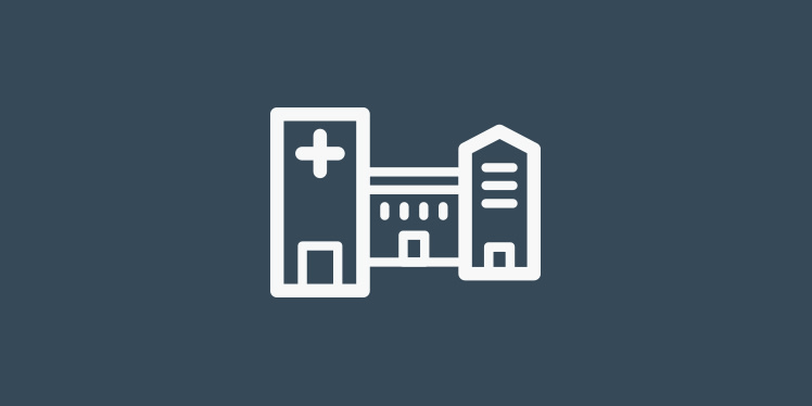 Medical building icon