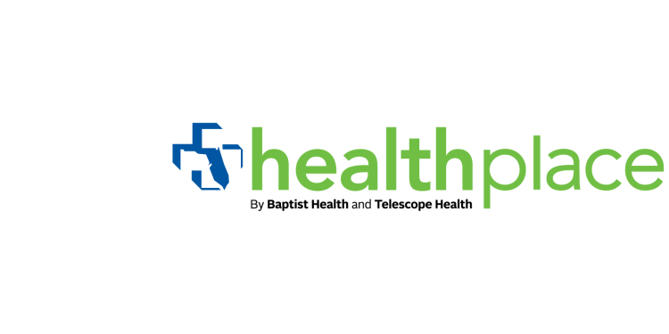 graphic logo that says "Health Place by Baptist Health and Telescope Health"