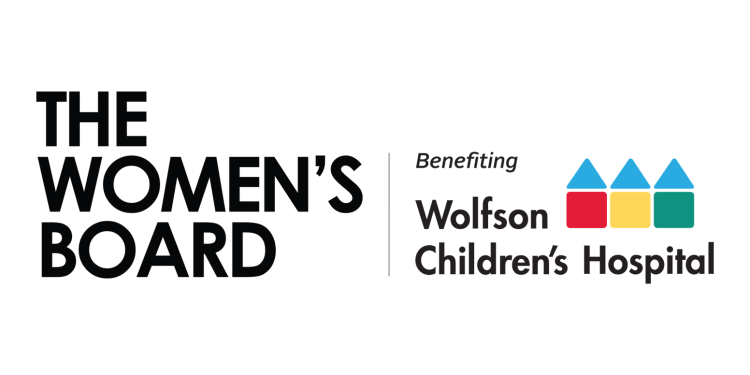 side by side logo for Wolfson Children's Hospital and The Women's Board