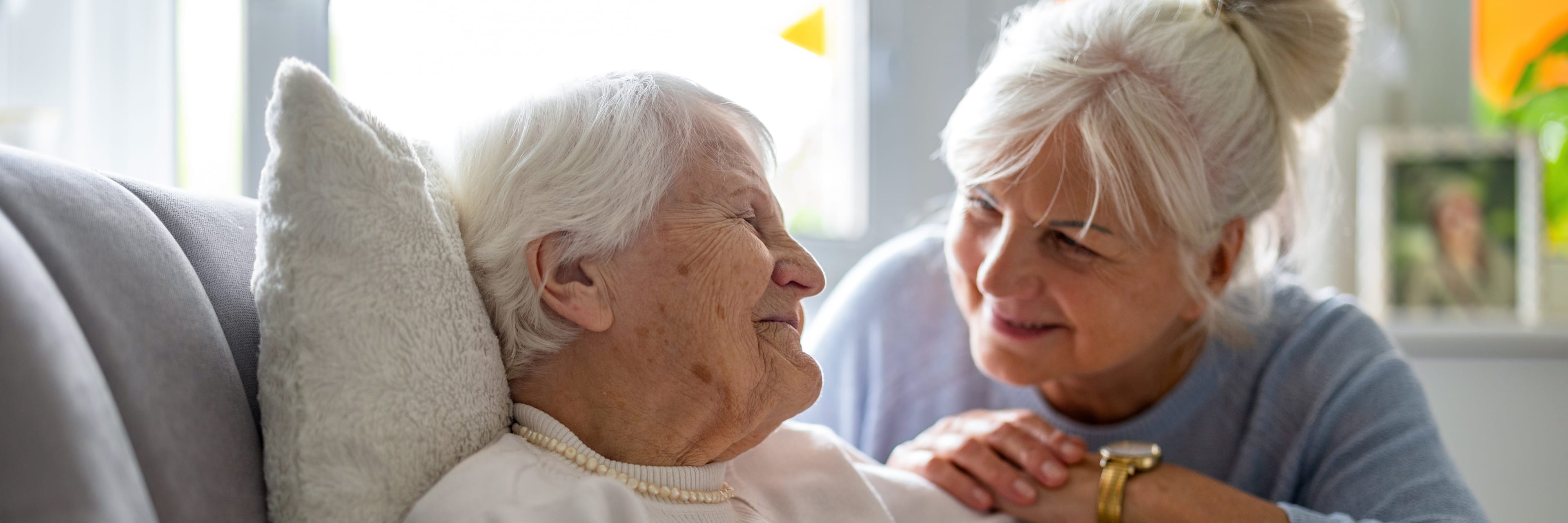 Dementia patient with caregiver