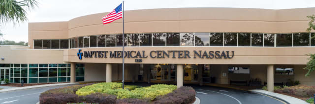 exterior of the front entrance at Baptist Medical Center Nassau