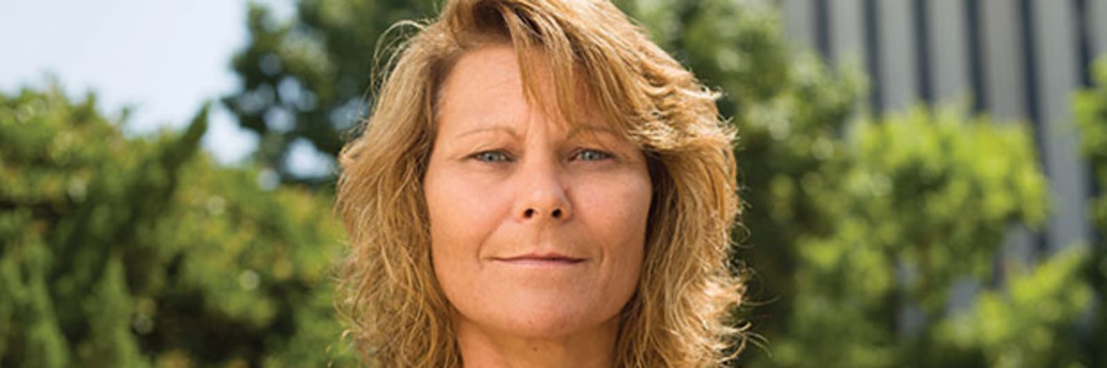 closeup of smiling woman