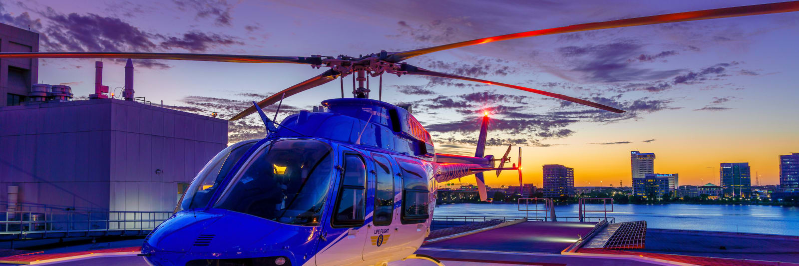Baptist Helicopter on Helipad