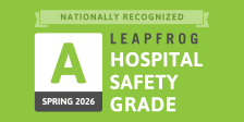 green LeapFrog Hospital Safety Grade award logo