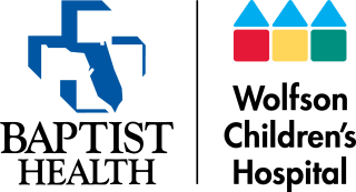 logos for Baptist Health and Wolfson Children's Hospital