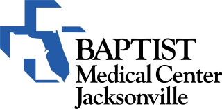graphic logo that says "Baptist Medical Center Jacksonville"