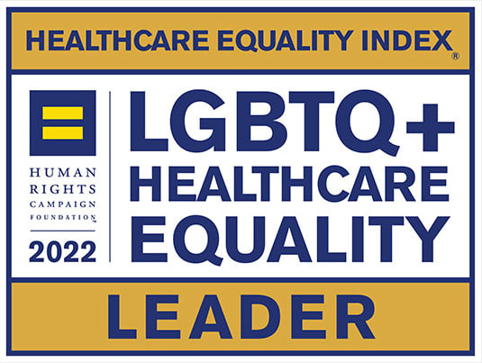 LGBTQ+ Healthcare Equality Leader award logo
