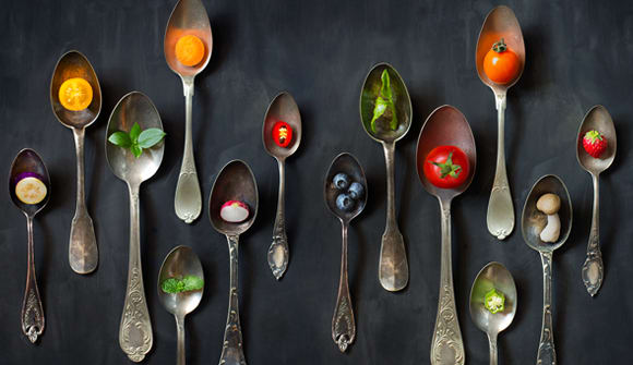 Superfoods on spoons