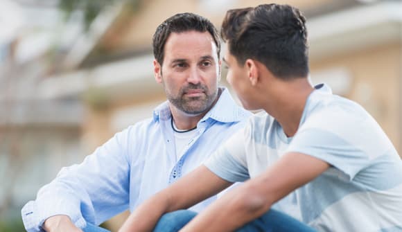 An LGBTQ+ teen comes out to his father