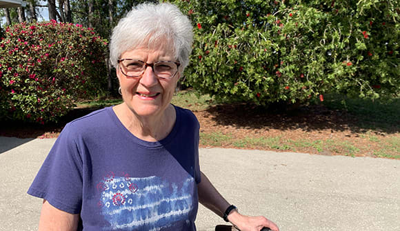 Janice Eger is back to riding bikes after successful back surgery.
