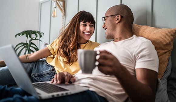 Man and woman in a relationship, talking