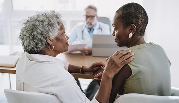A family member supporting a loved one recently diagnosed 
