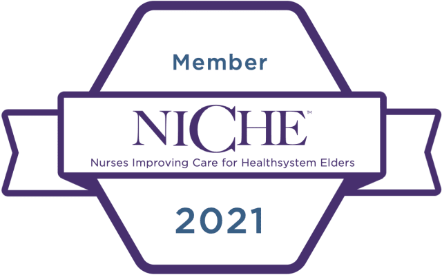 NICHE logo that stands for Nurses Improving Care for Health System Elders
