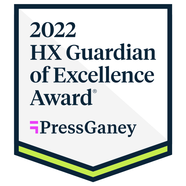 white and gray award logo "2022 Guardian of Excellence Award - PressGaney"