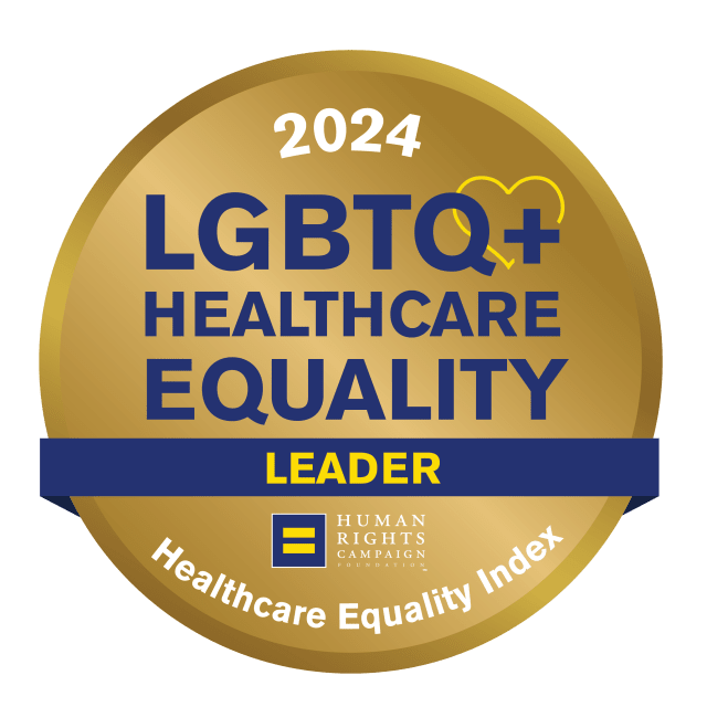 LGBTQ+ Healthcare Equality Leader award logo