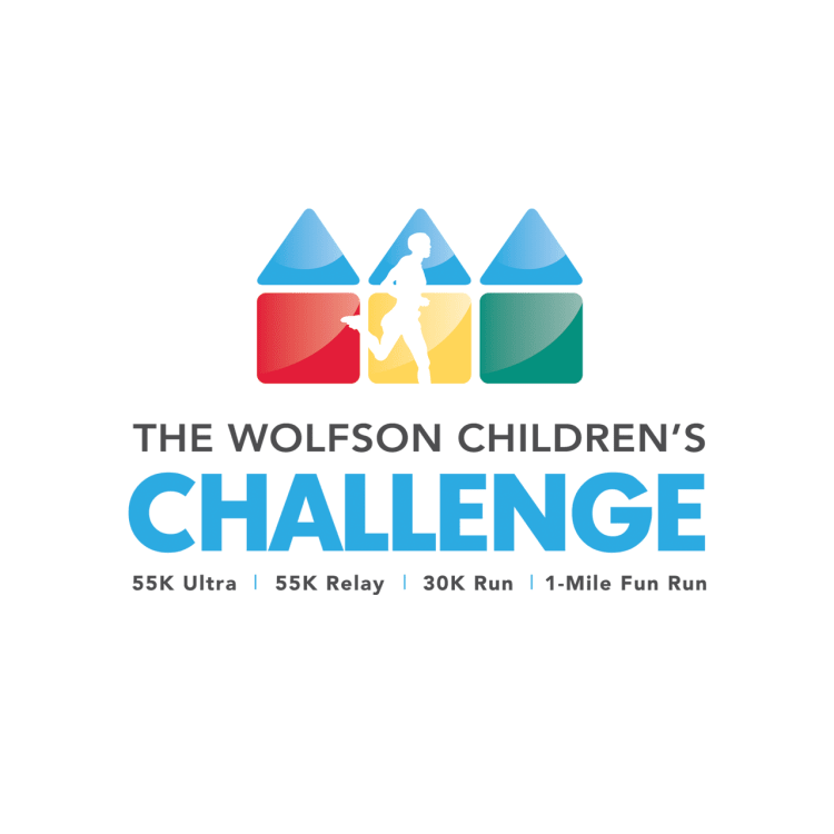 The Wolfson Children's Challenge logo - 55K Ultra - 55K Relay - 30K Run - 1-Mile Fun Run