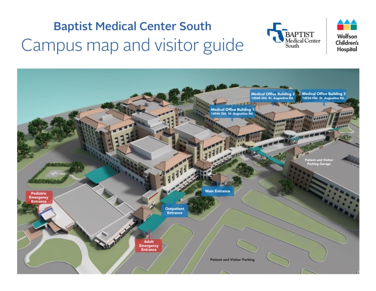Baptist Medical Center South campus map and visitor guide