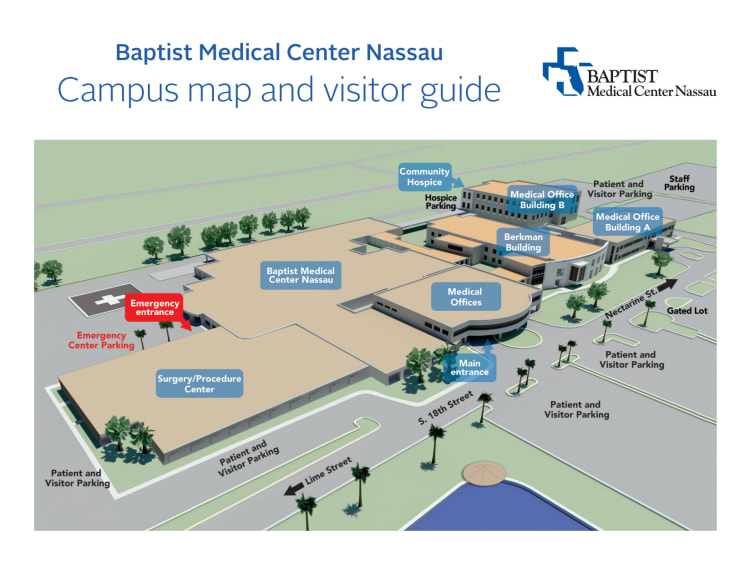 Baptist Medical Center Nassau Campus map and visitor guide