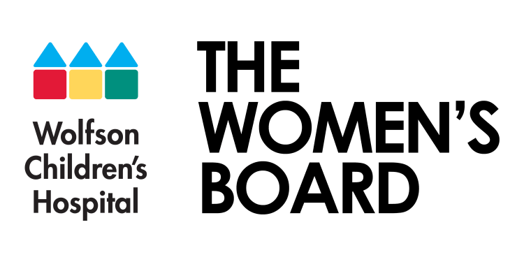 side by side logo for Wolfson Children's Hospital and The Women's Board