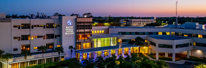 Baptist Beaches exterior at dusk