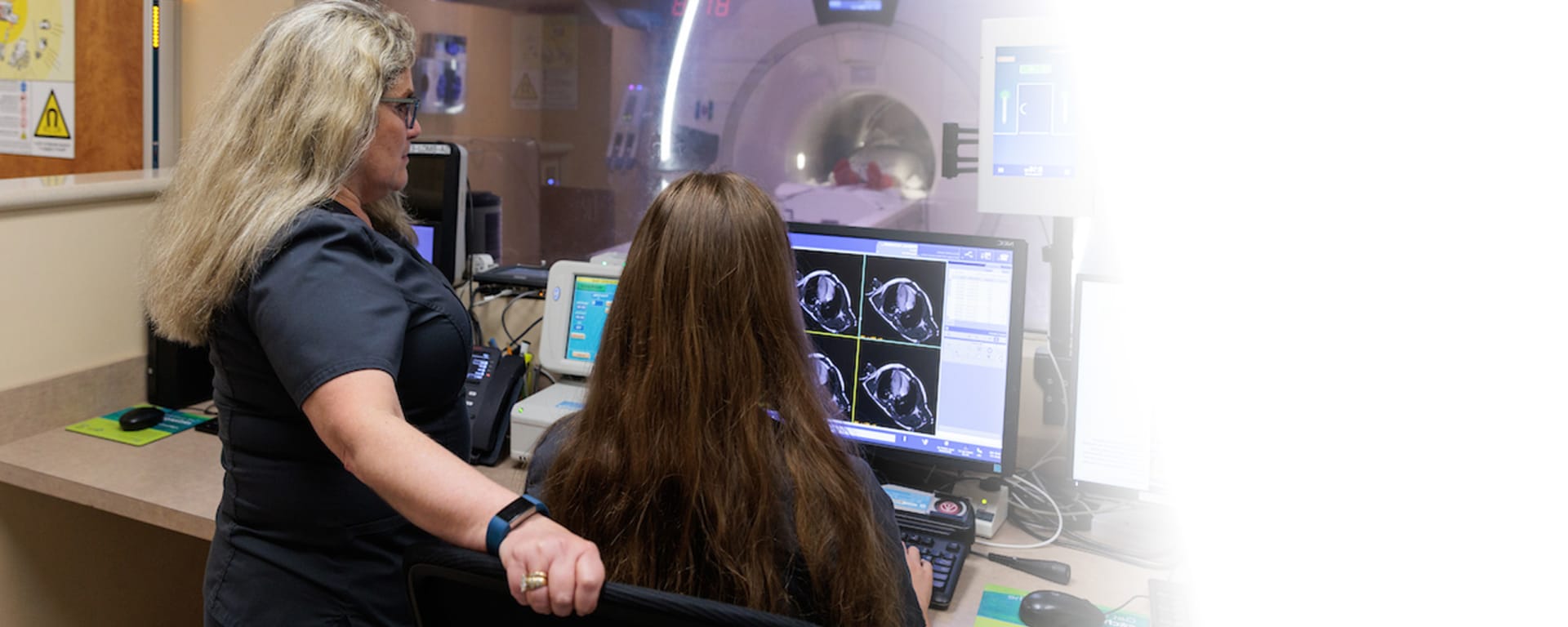 mri techs looking at scan