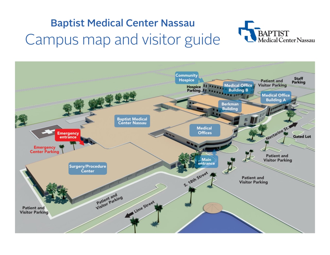 Baptist Medical Center Nassau Campus map and visitor guide