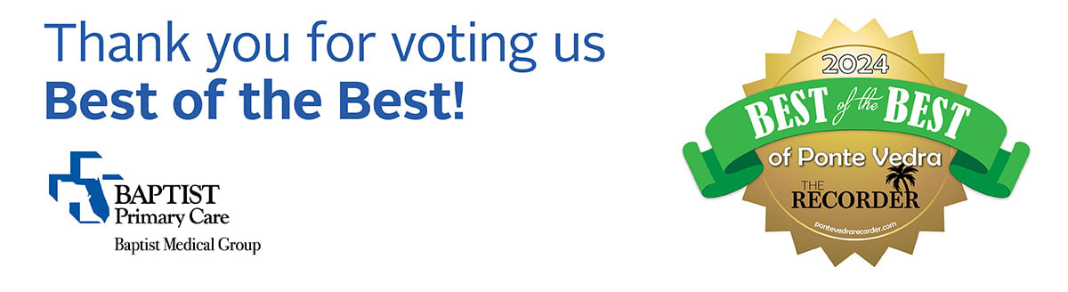 Baptist Primary Care Nocatee was voted the best primary care practice by local residents