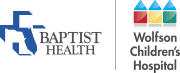 logos for Baptist Health and Wolfson Children's Hospital