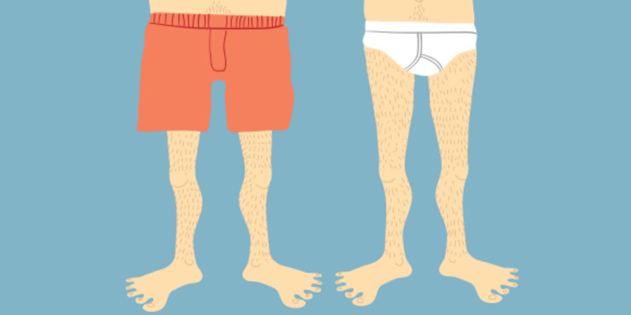 graphic of men in boxers and briefs