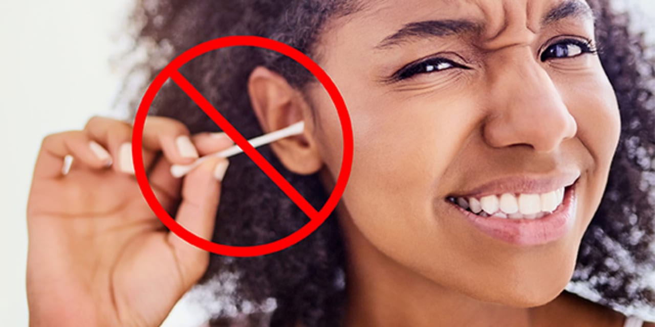 Nothing smaller than your elbow should go in your ear.