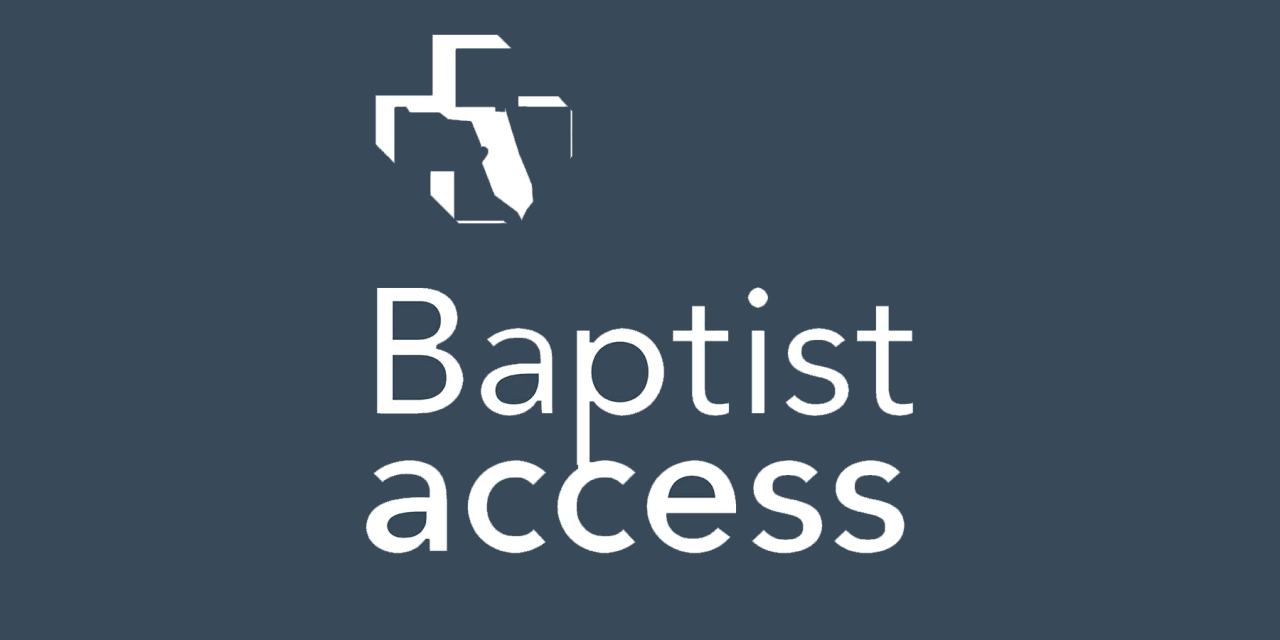 blue Baptist Access app logo