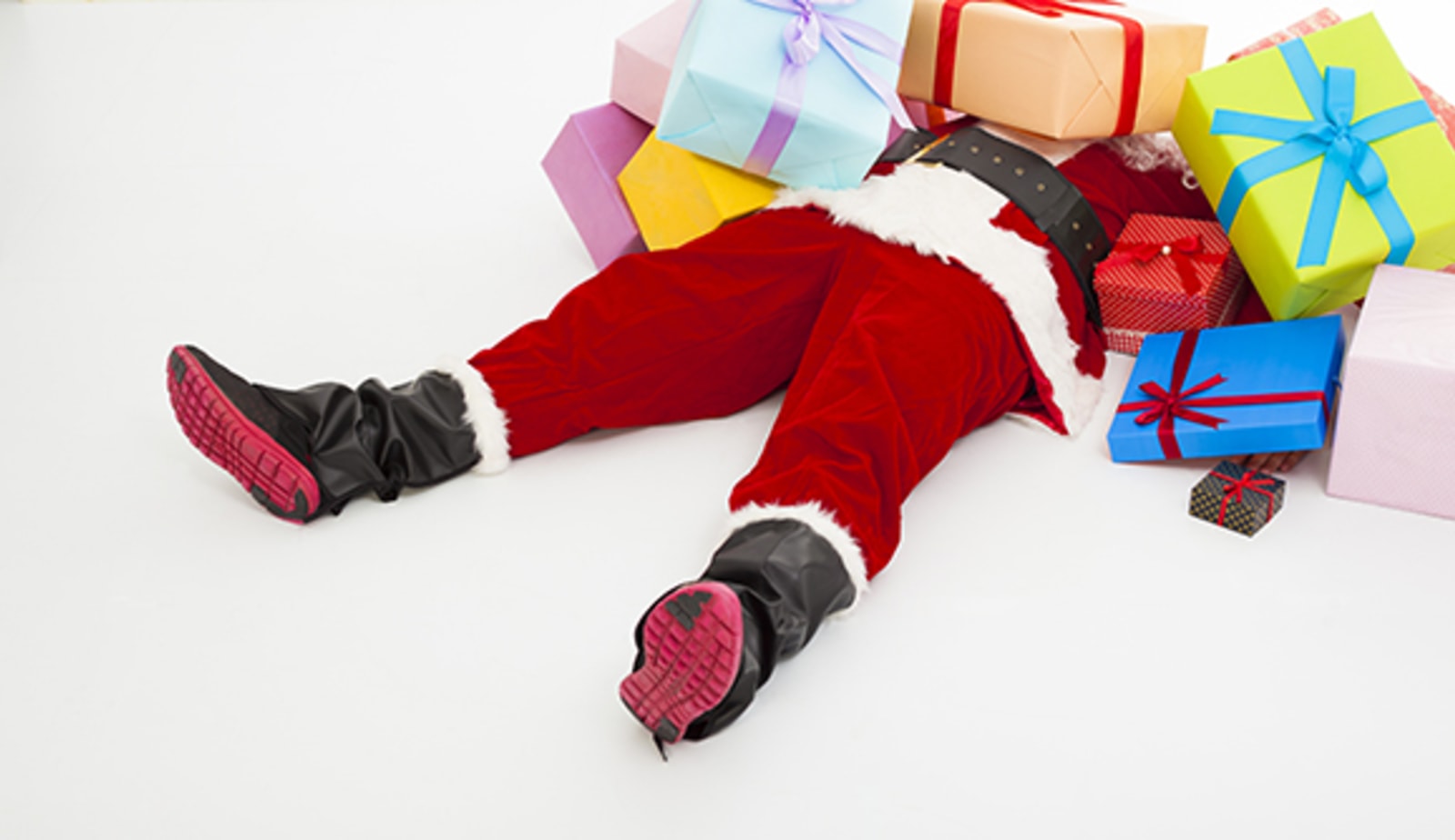 Santa on back with presents on top