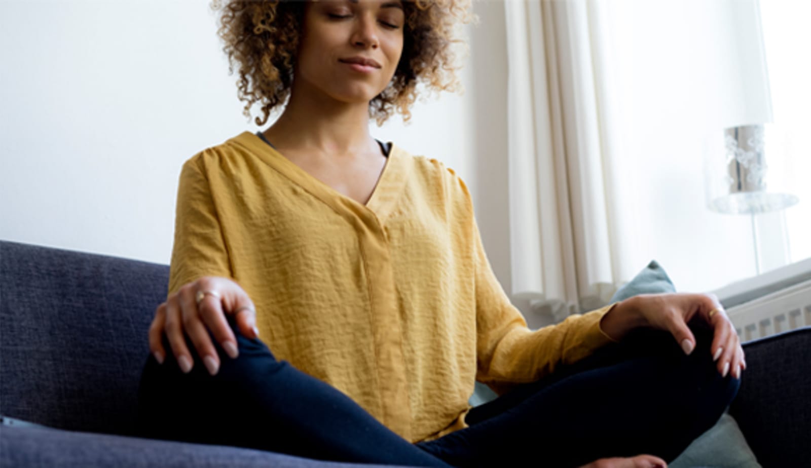 woman meditating