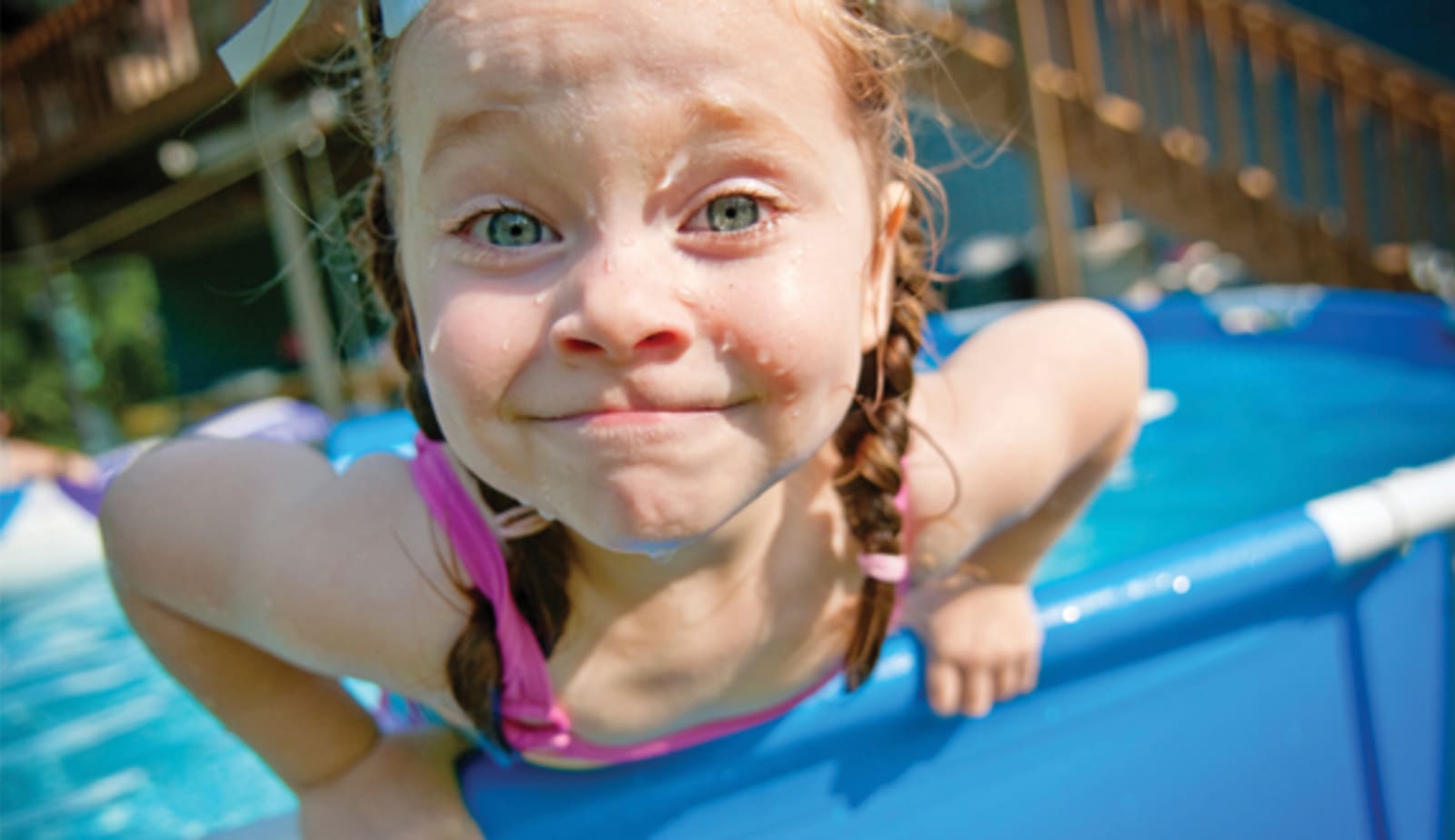 child in pool