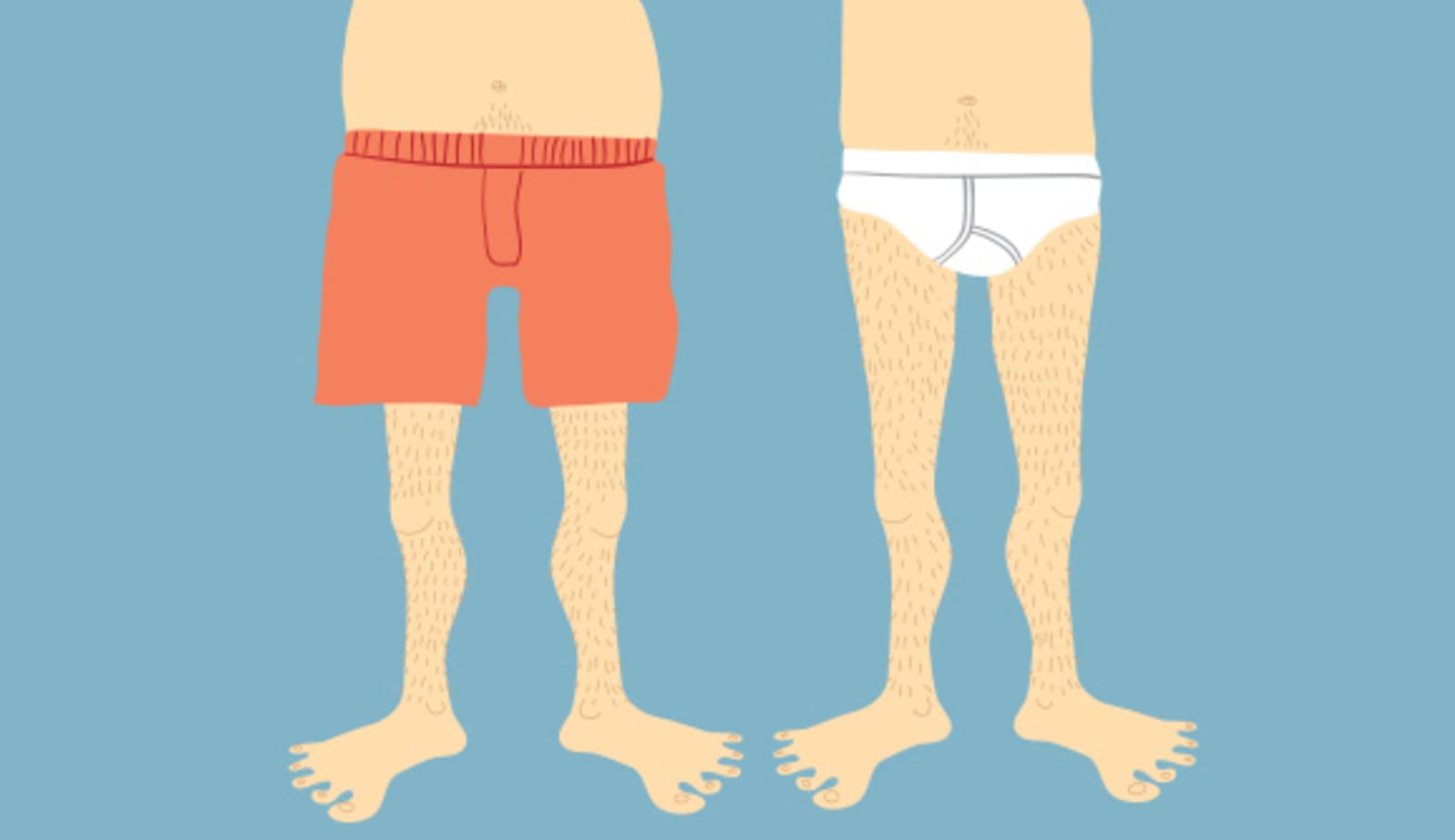 graphic of men in boxers and briefs