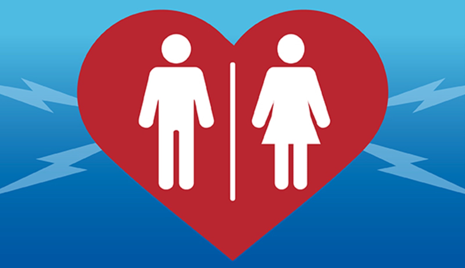 Graphic showing men and women inside of a heart