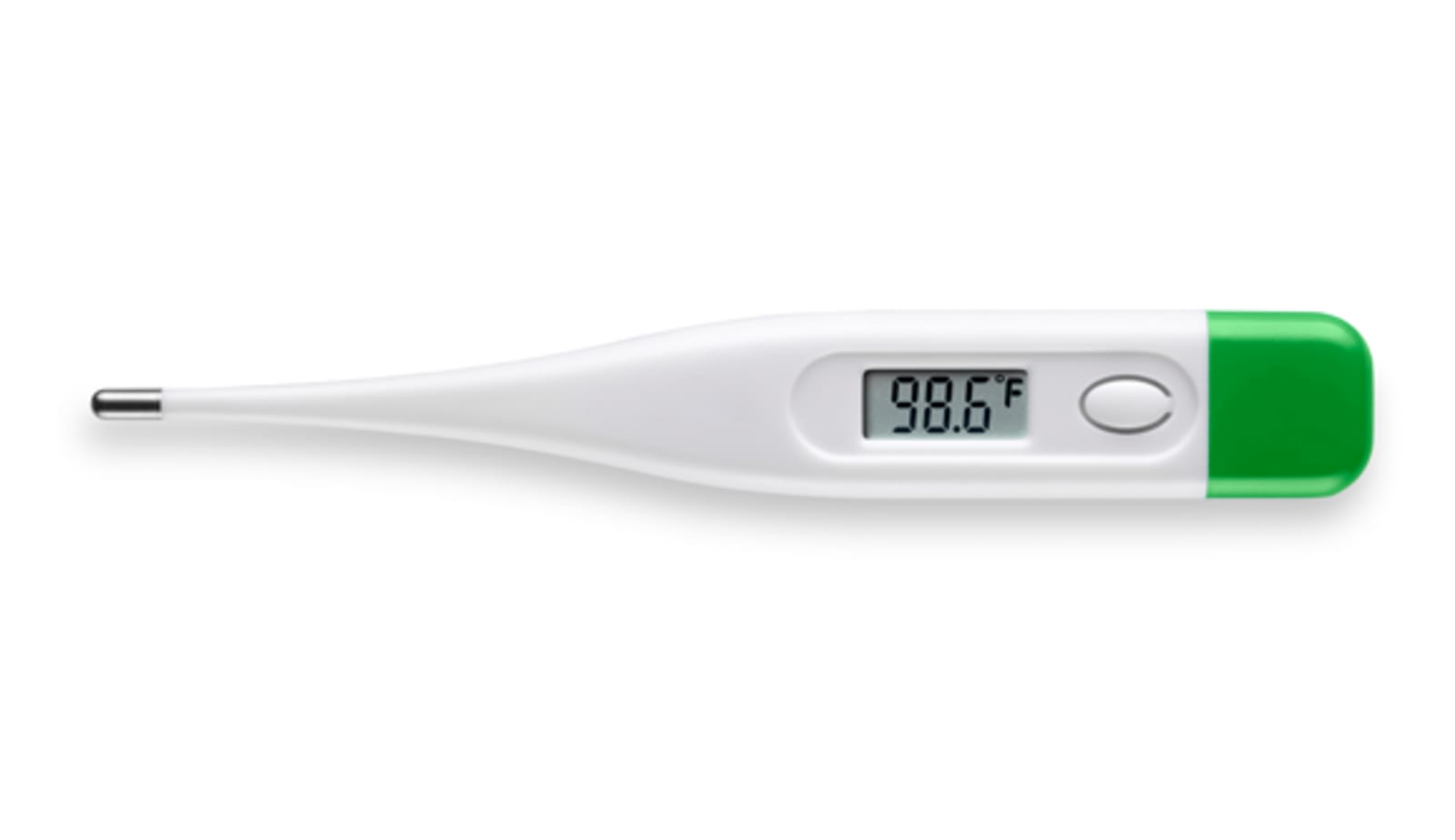 A thermometer showing a normal temperature reading