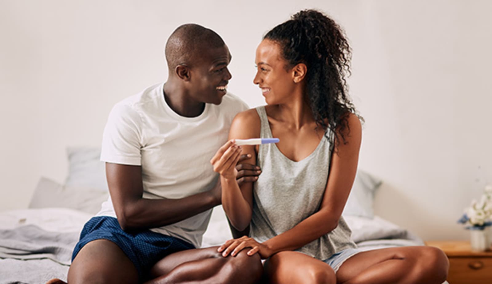 couple at first prenatal appointment