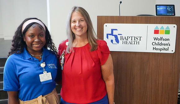 Amari with Baptist Health mentor.