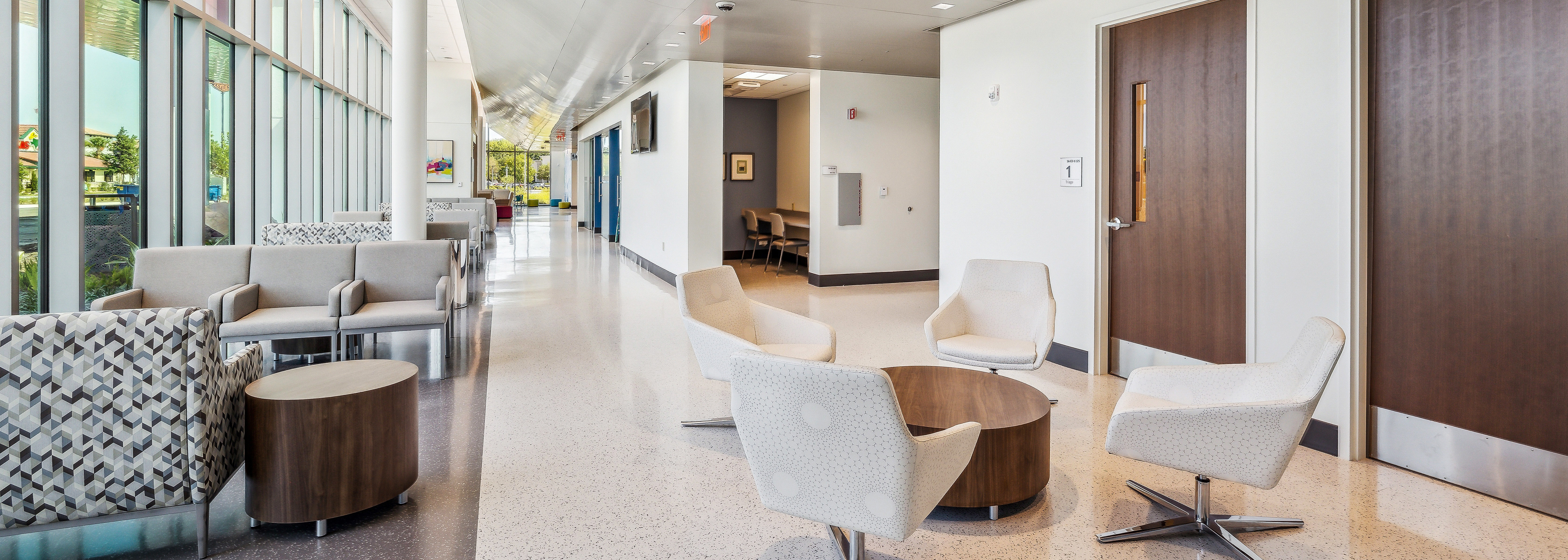 interior lobby of Baptist and Wolfson emergency and imaging center