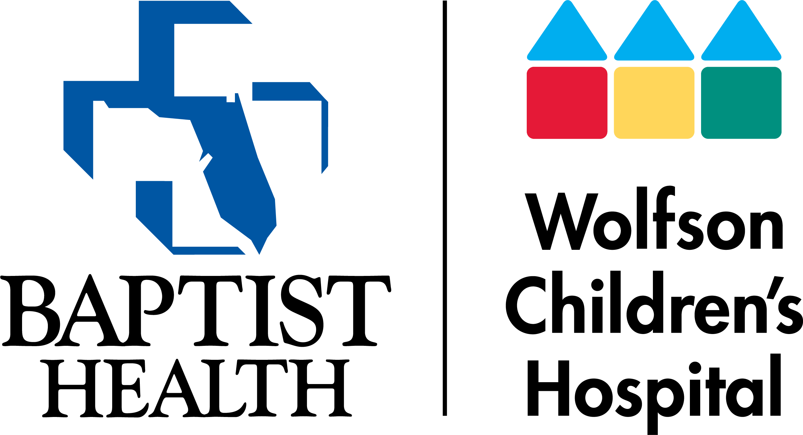 logos for Baptist Health and Wolfson Children's Hospital